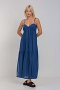 Dark Sky Midi Dress | Lightweight Fabric | Casual Wear | Fleeting Love Design