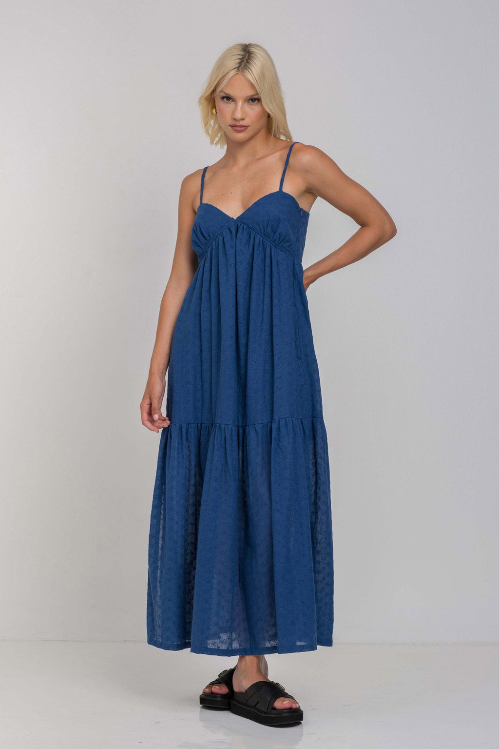 Dark Sky Midi Dress | Lightweight Fabric | Casual Wear | Fleeting Love Design