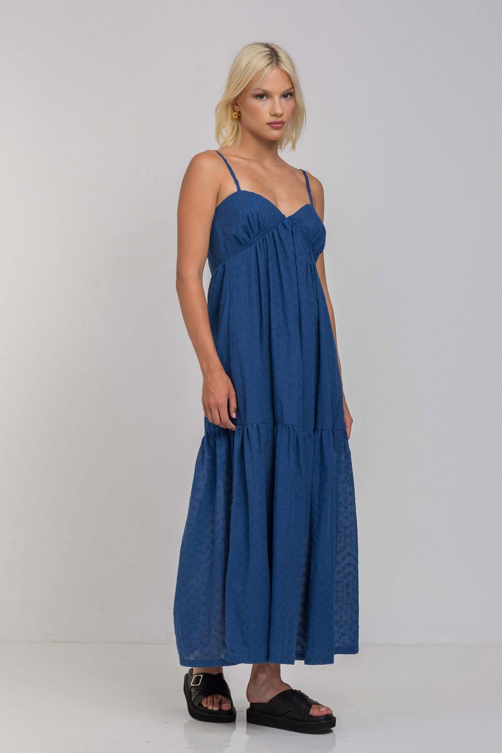 Dark Sky Midi Dress | Lightweight Fabric | Casual Wear | Fleeting Love Design