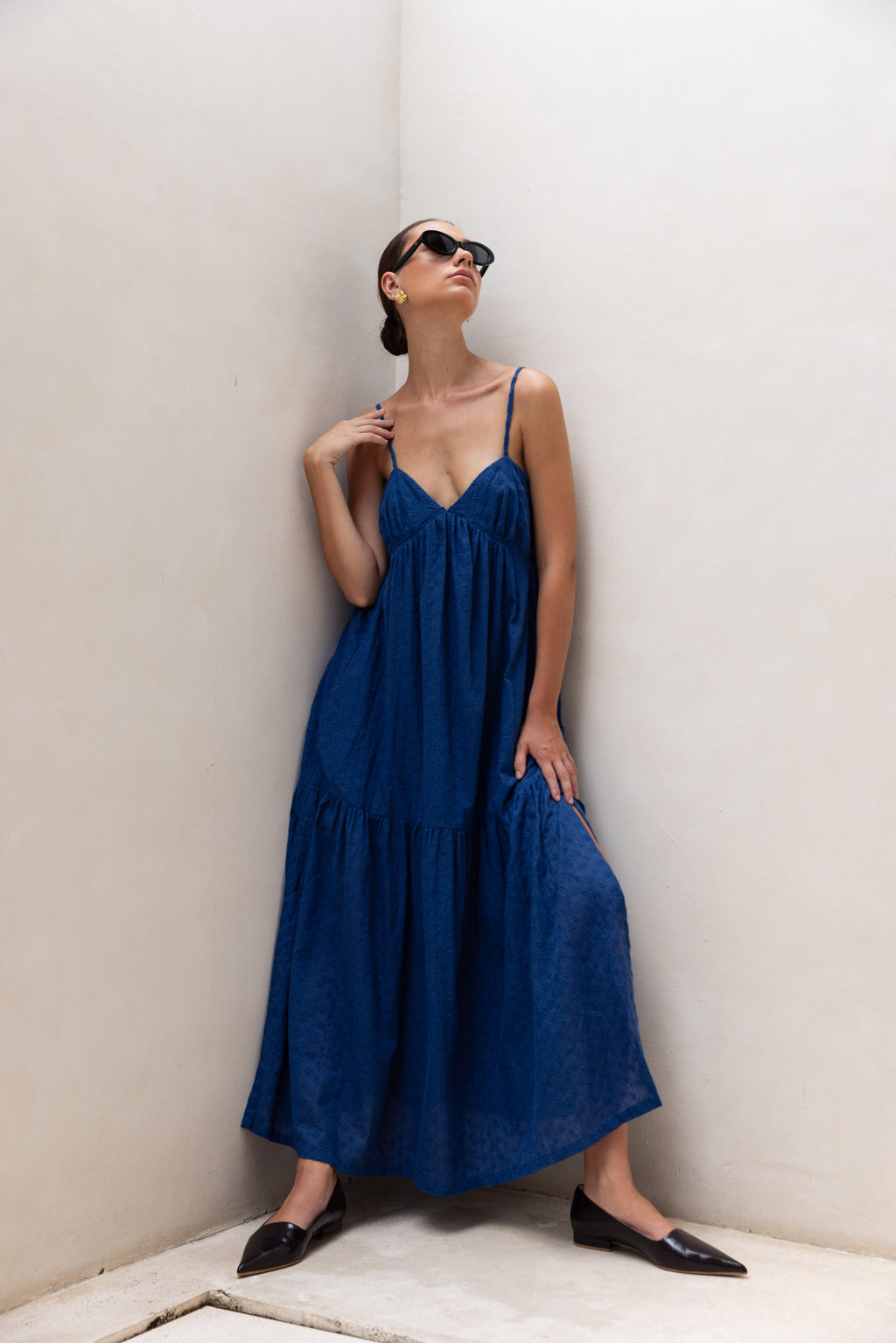 Dark Sky Midi Dress | Lightweight Fabric | Casual Wear | Fleeting Love Design