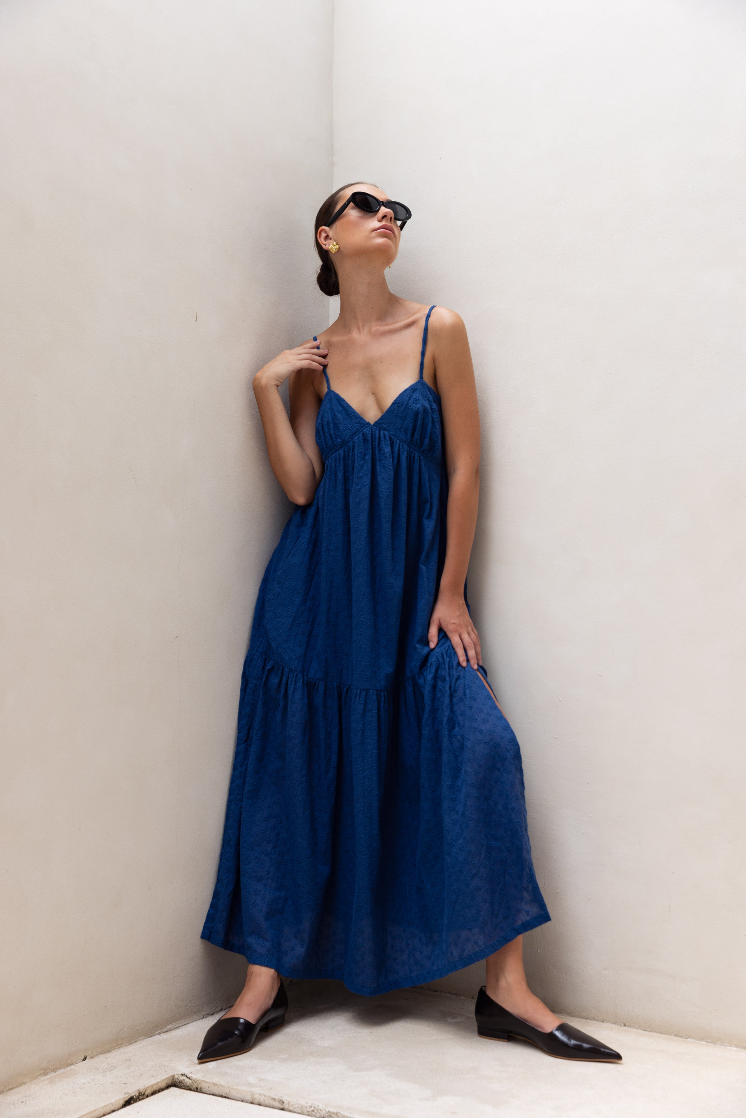 Dark Sky Midi Dress | Lightweight Fabric | Casual Wear | Fleeting Love Design