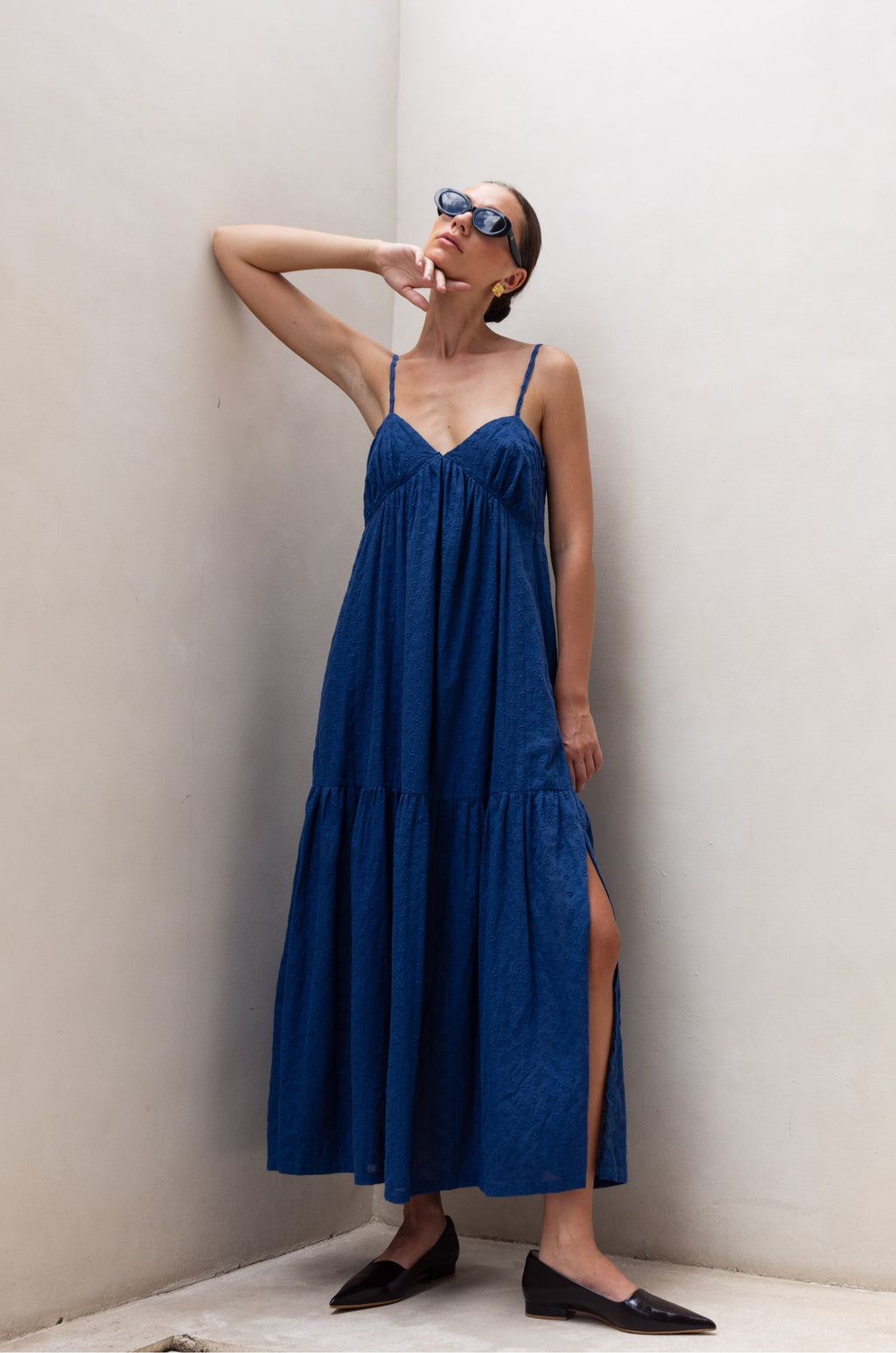 Dark Sky Midi Dress | Lightweight Fabric | Casual Wear | Fleeting Love Design