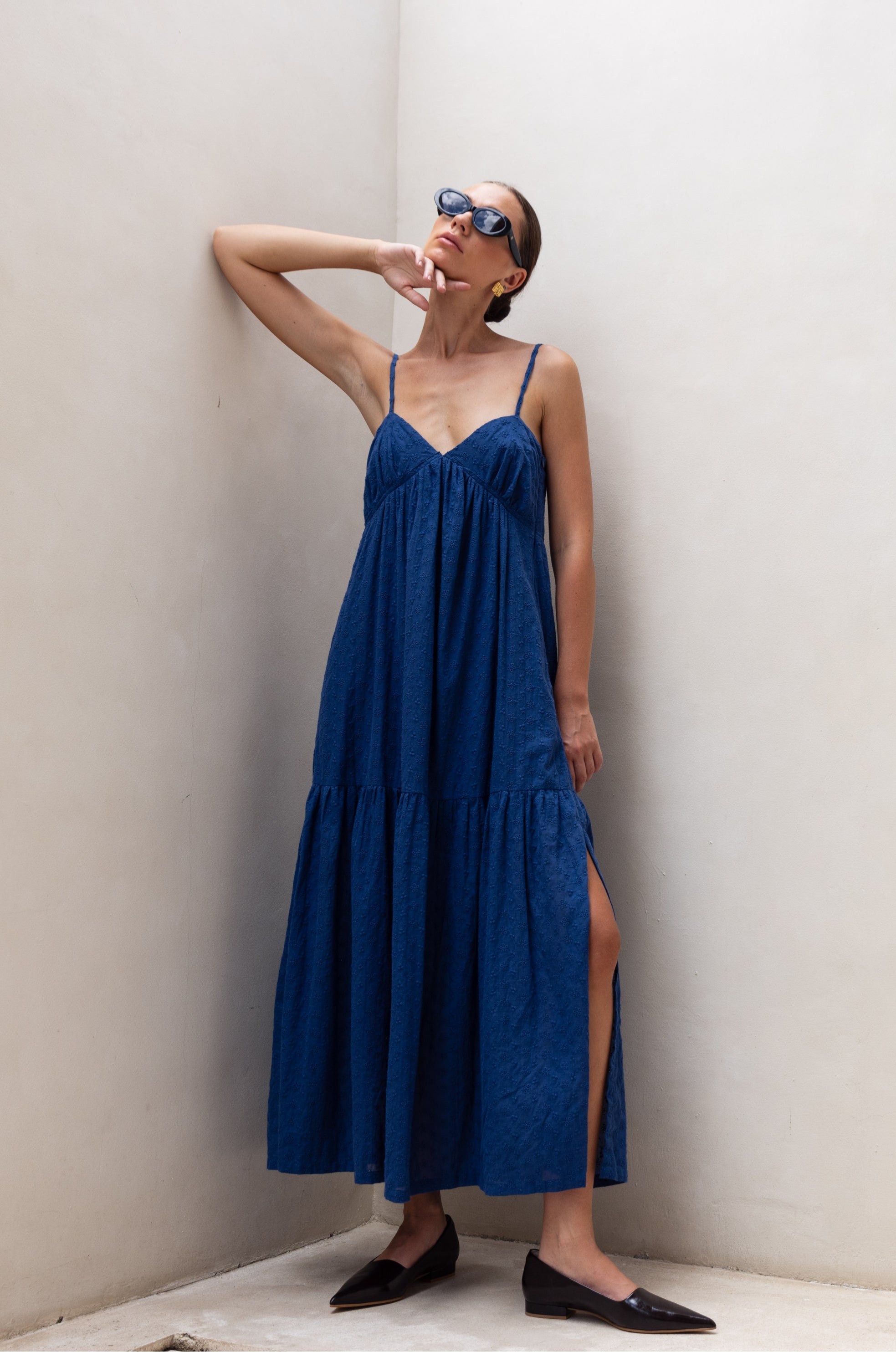 Dark Sky Midi Dress | Lightweight Fabric | Casual Wear | Fleeting Love Design