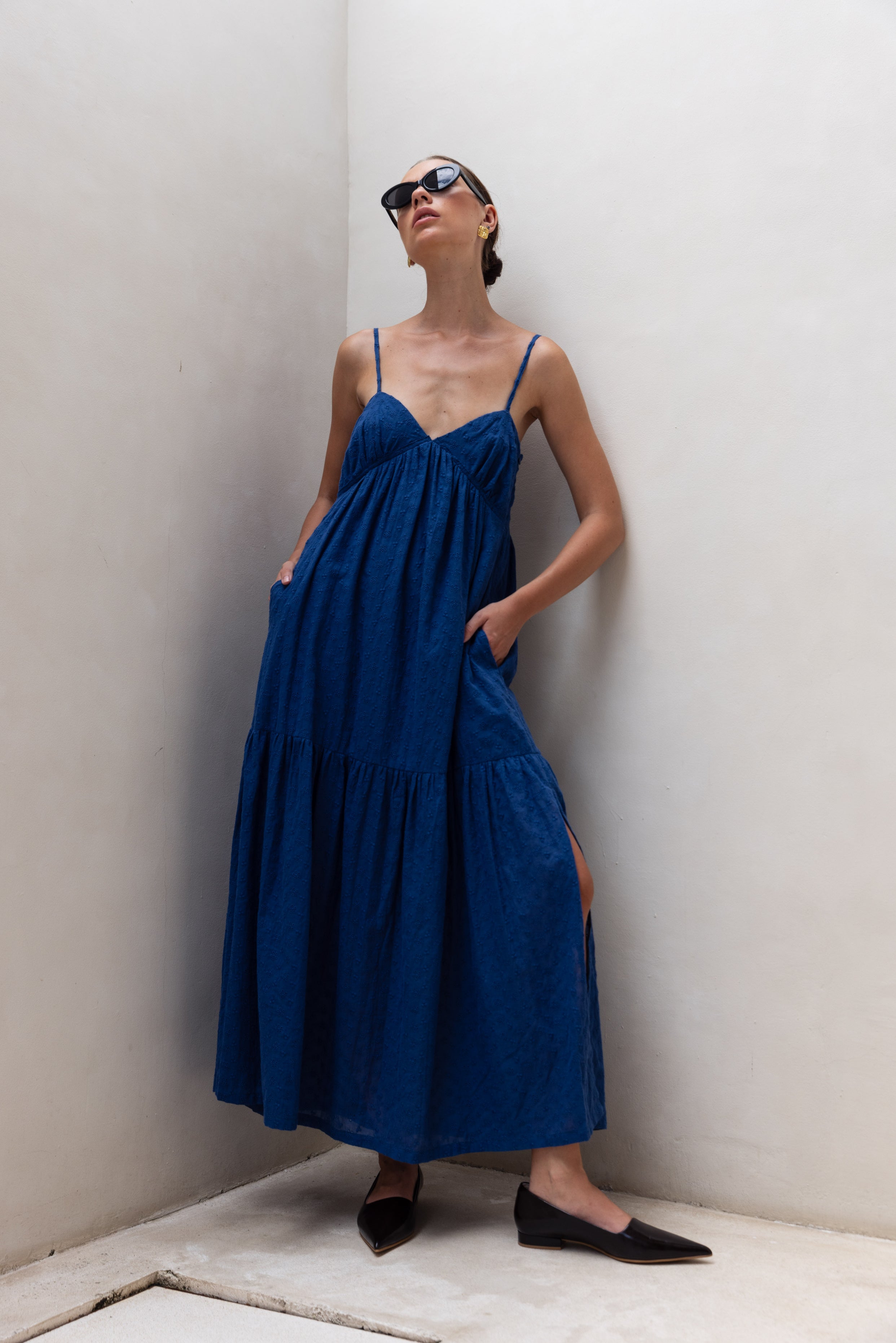 Dark Sky Midi Dress | Lightweight Fabric | Casual Wear | Fleeting Love Design
