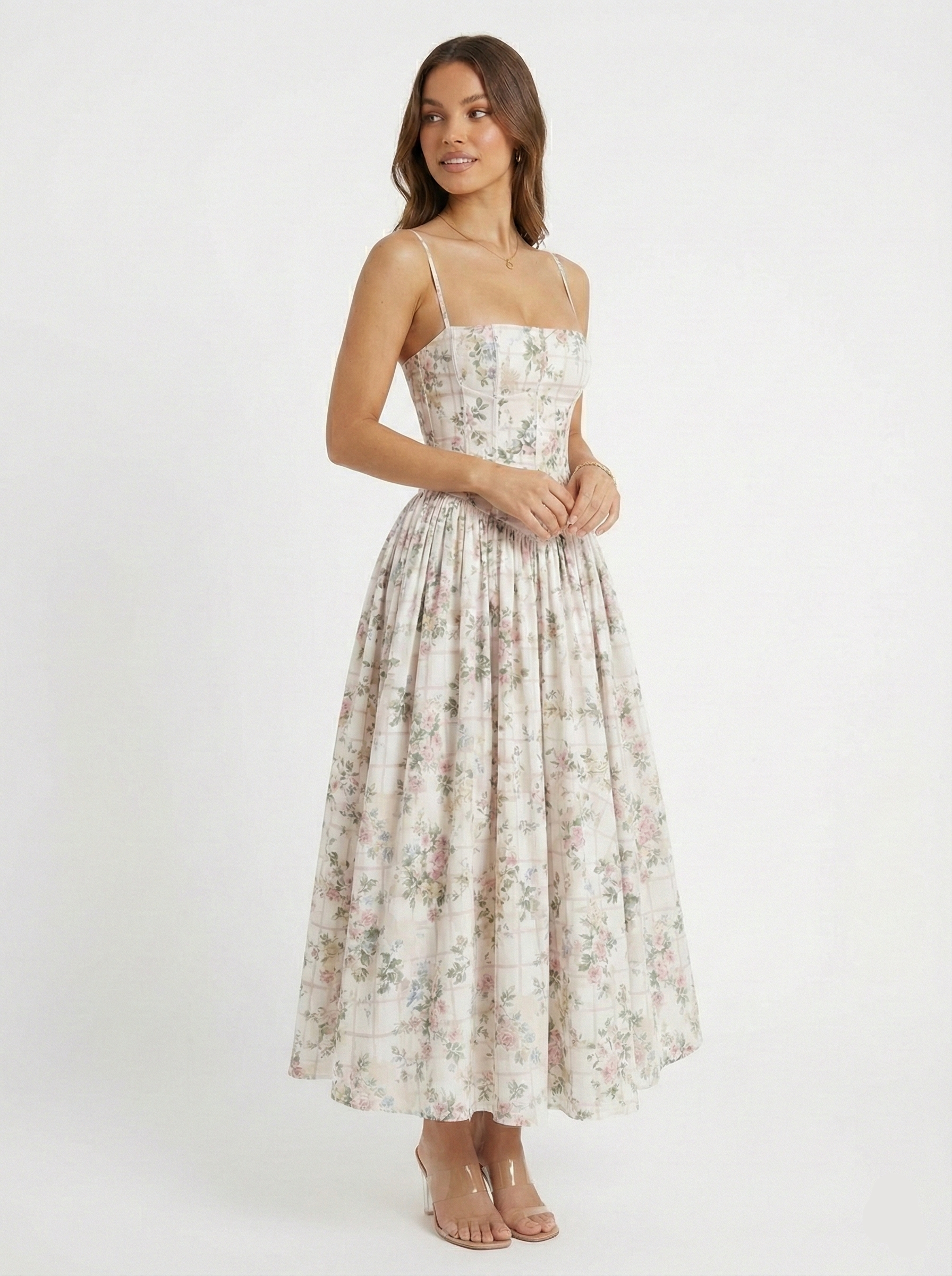 Floral Cut-Out Maxi Dress | Lightweight Fabric | Summer Casual Wear