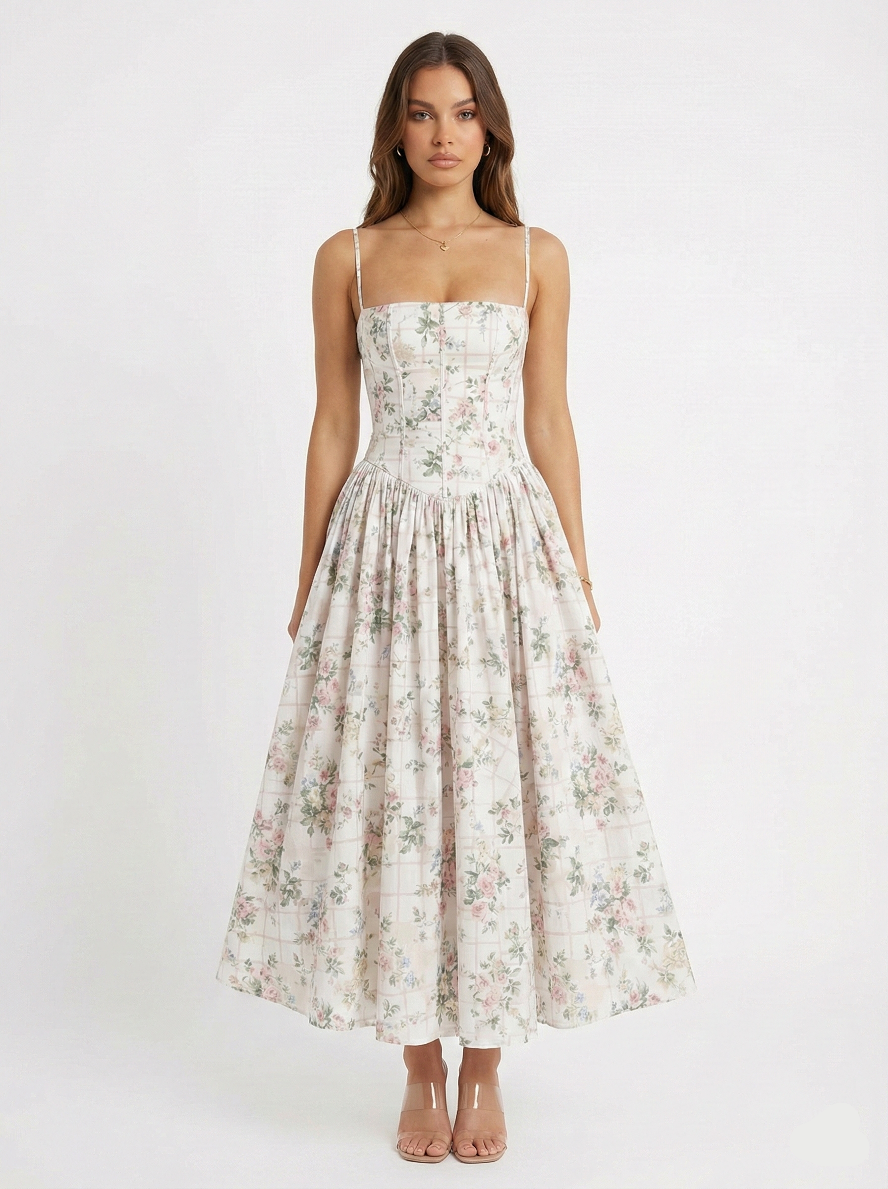 Floral Cut-Out Maxi Dress | Lightweight Fabric | Summer Casual Wear