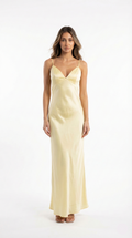 Silk-Finish Luminous Maxi Dress | Timeless Slip Style for Evening Wear