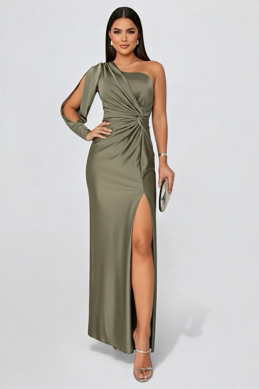 One-Shoulder Maxi Dress | Elegant Evening Gown | Formal Wear for Special Occasions