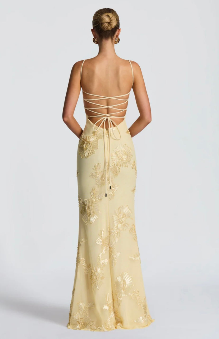 Underwired Mesh Floral Corset Maxi Dress for Special Occasions