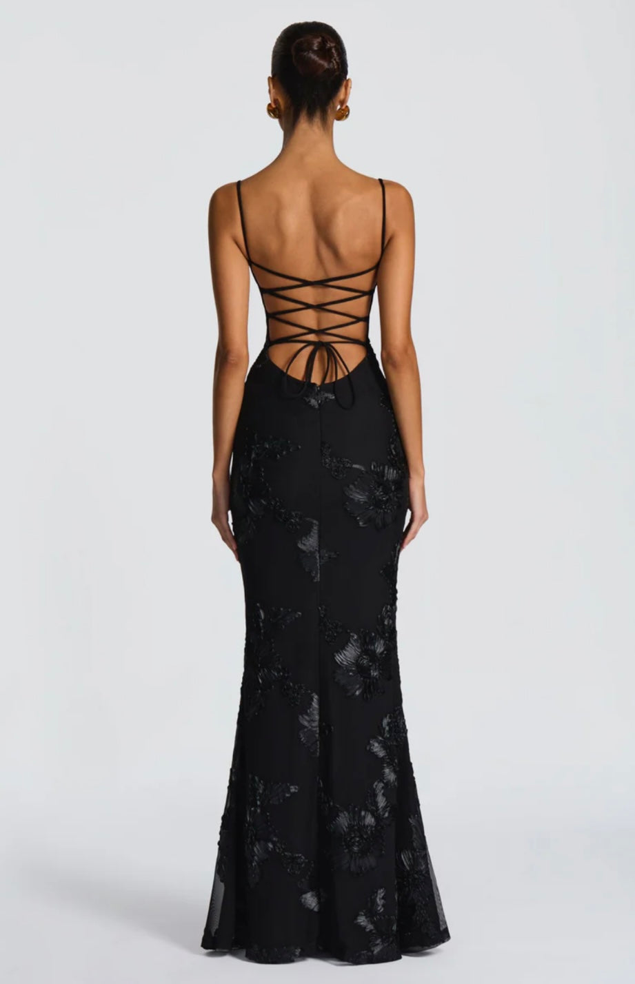 Underwired Mesh Floral Corset Maxi Dress for Special Occasions
