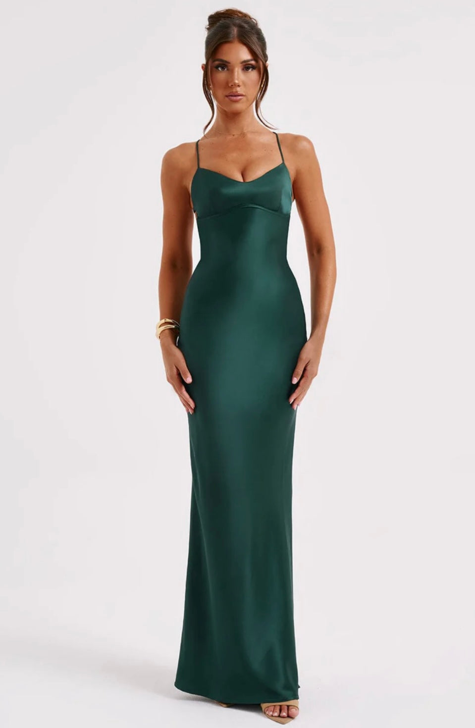 Fluid Body-Skimming Sweetheart Maxi Gown for Formal Events