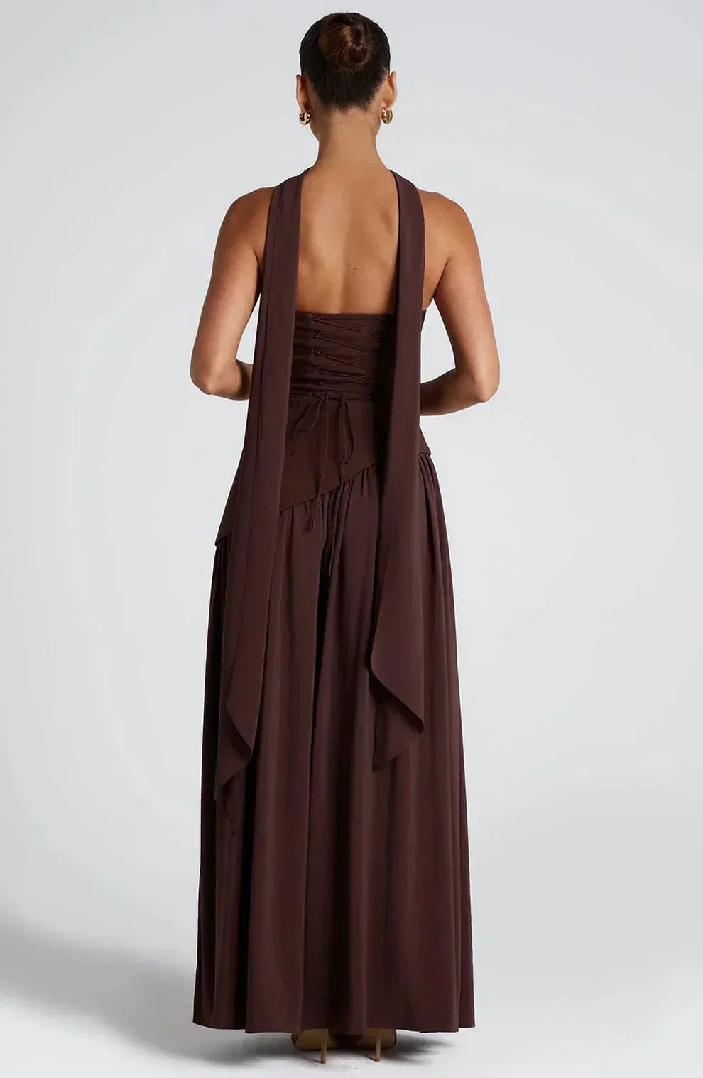 Asymmetrical Strapless Maxi Dress | Sculpted Design for Formal Events