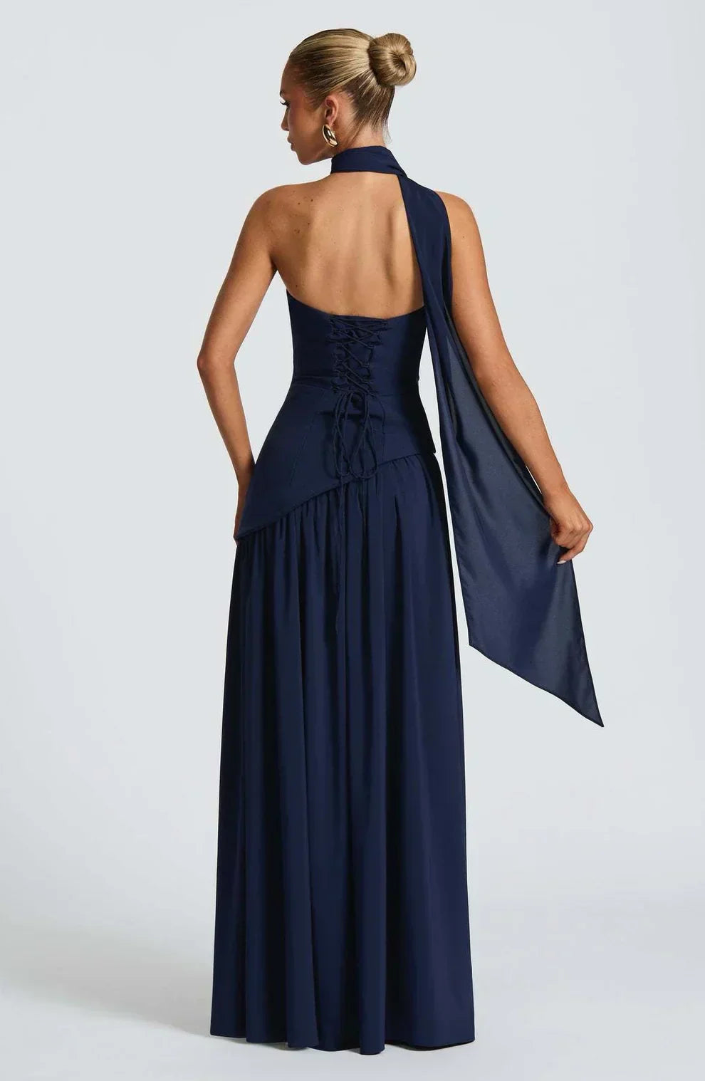 Asymmetrical Strapless Maxi Dress | Sculpted Design for Formal Events