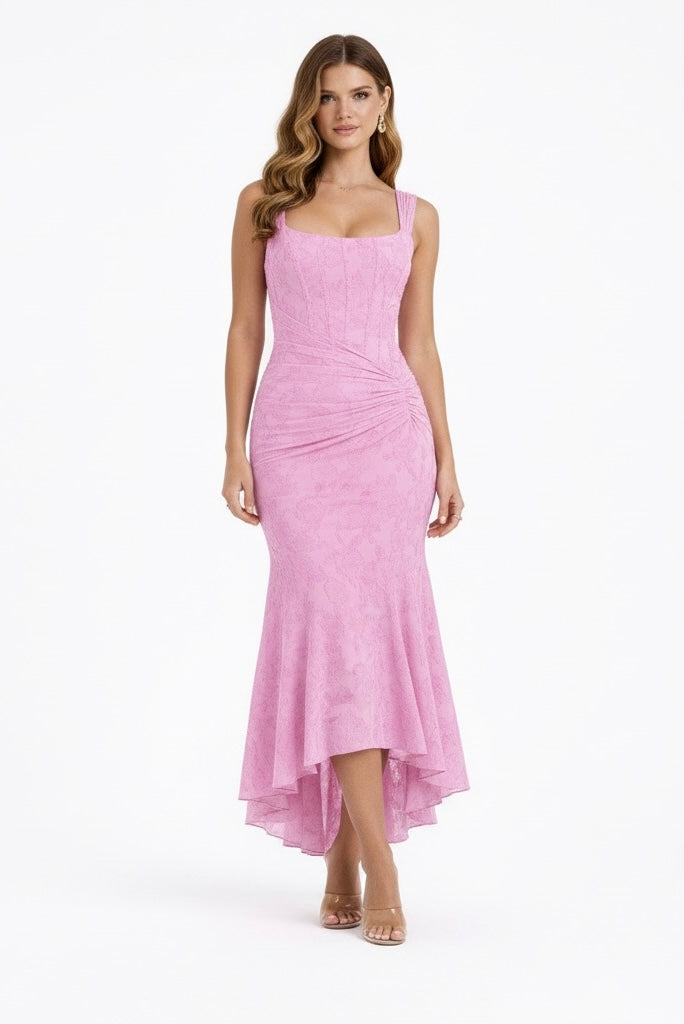 Satin Midi Dress | Bias Cut | Luminous Neutral | Evening Wear