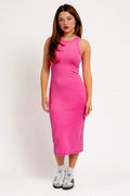 Midi Dress with Floral Print - Casual Everyday Wear for Women