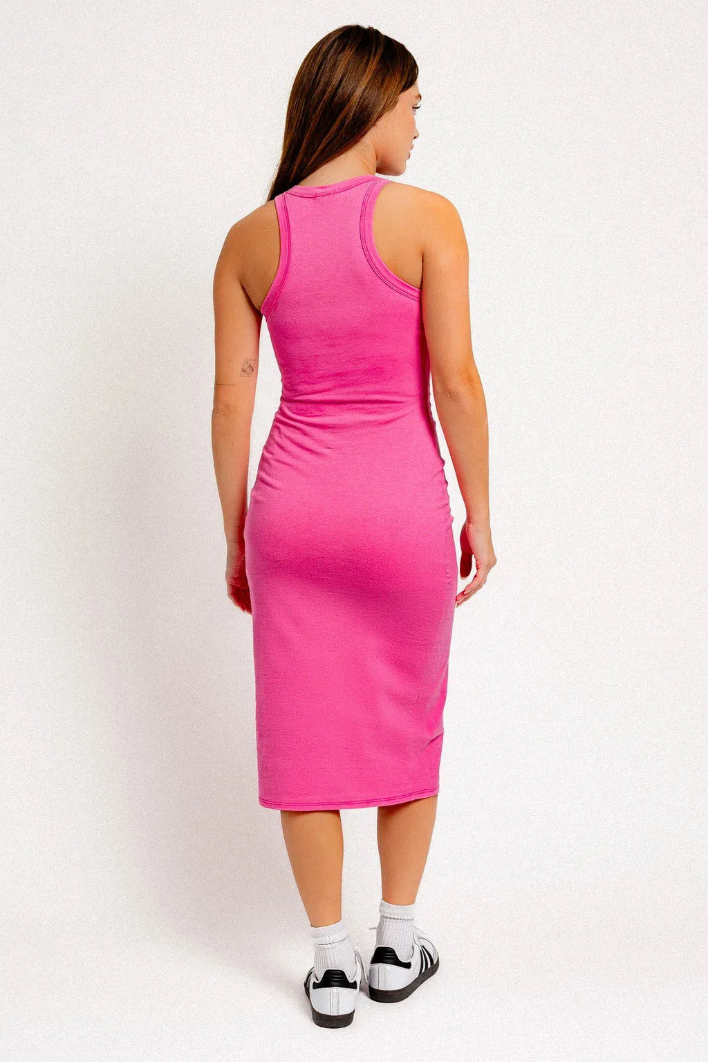 Midi Dress with Floral Print - Casual Everyday Wear for Women