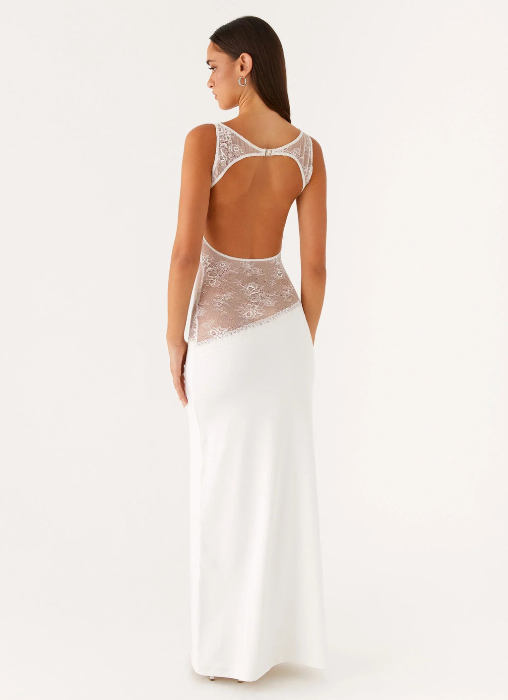 Lace Panel Open Back Maxi Dress | Elegant Evening Wear for Special Occasions