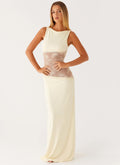 Open Back Lace Panel Maxi Dress | Elegant Evening Wear for Special Occasions