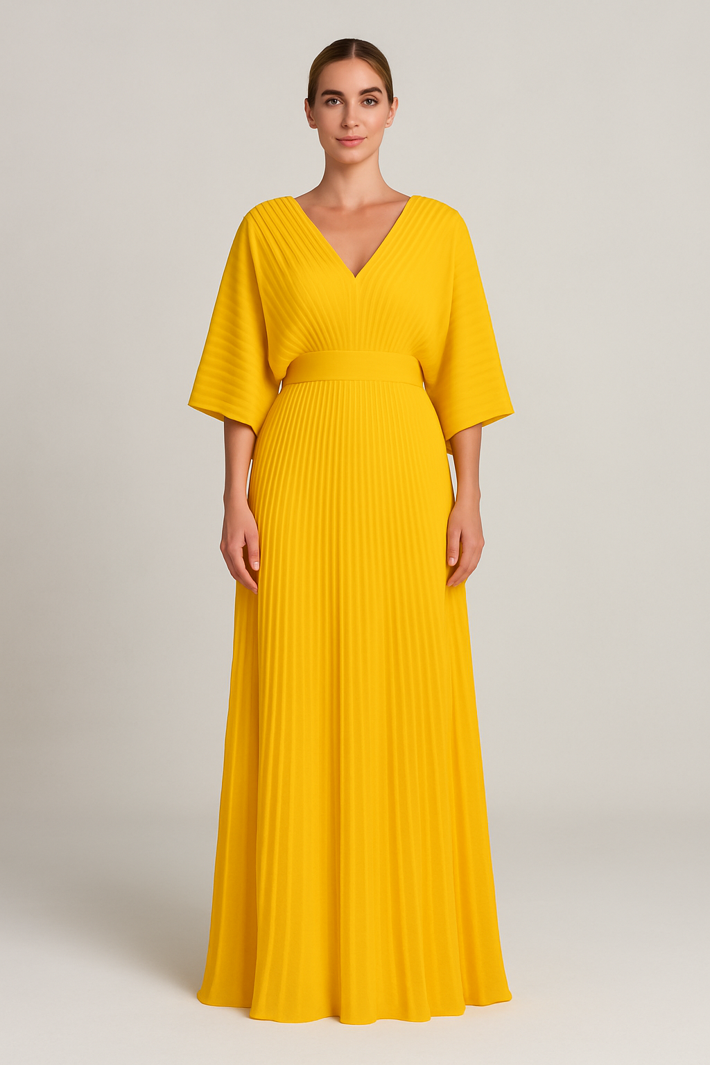 Vibrant Pleated Maxi Dress | Sophisticated Summer Style | Women's Fashion Dress