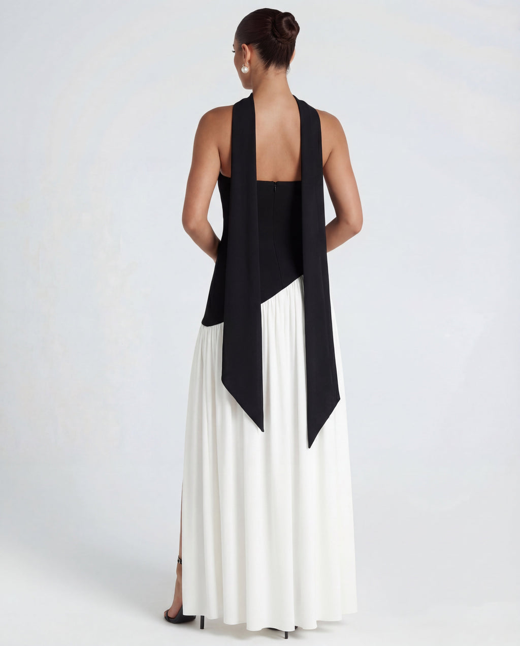 Strapless Maxi Dress with Thigh-High Split for Evening Events and Parties