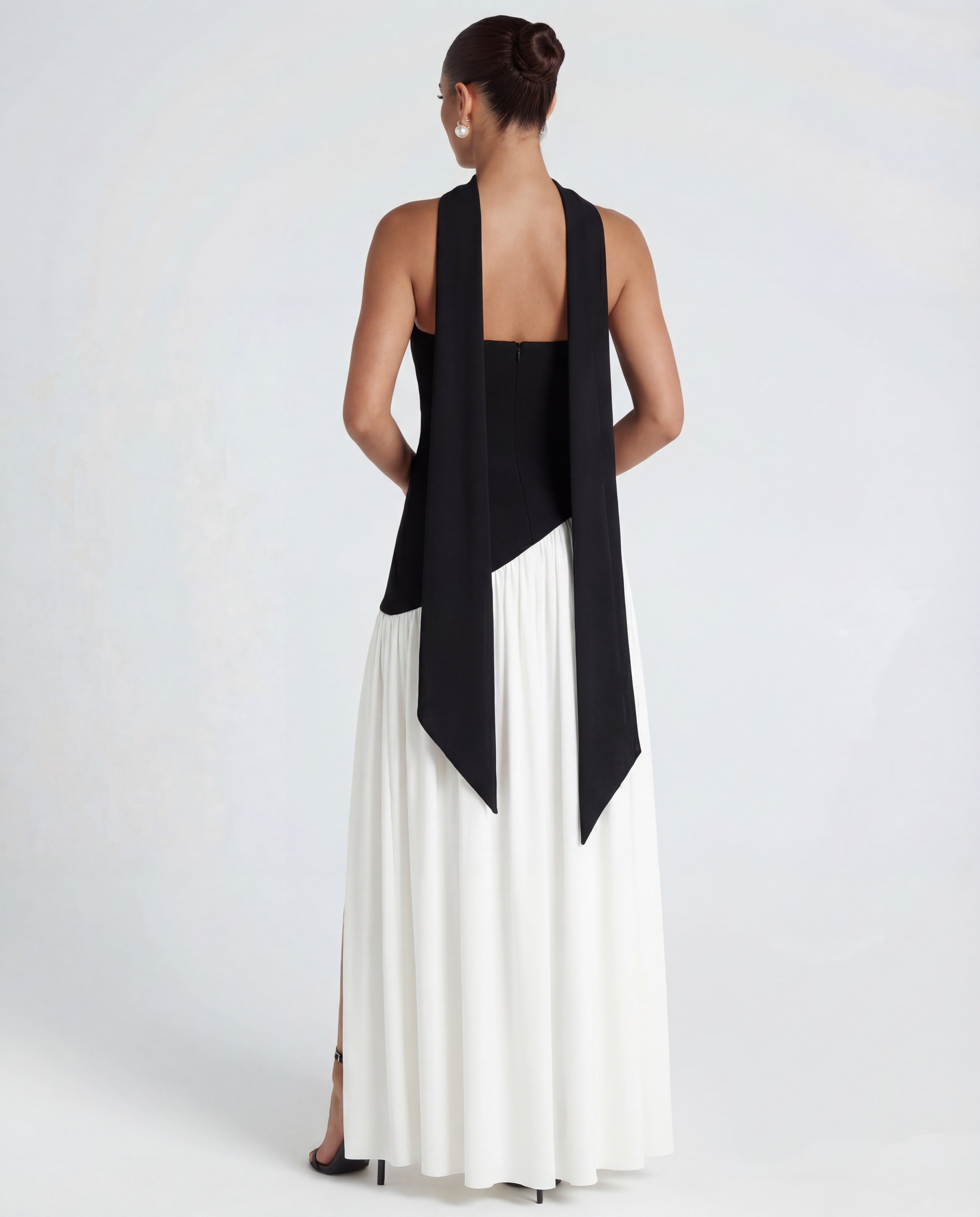 Strapless Maxi Dress with Thigh-High Split for Evening Events and Parties