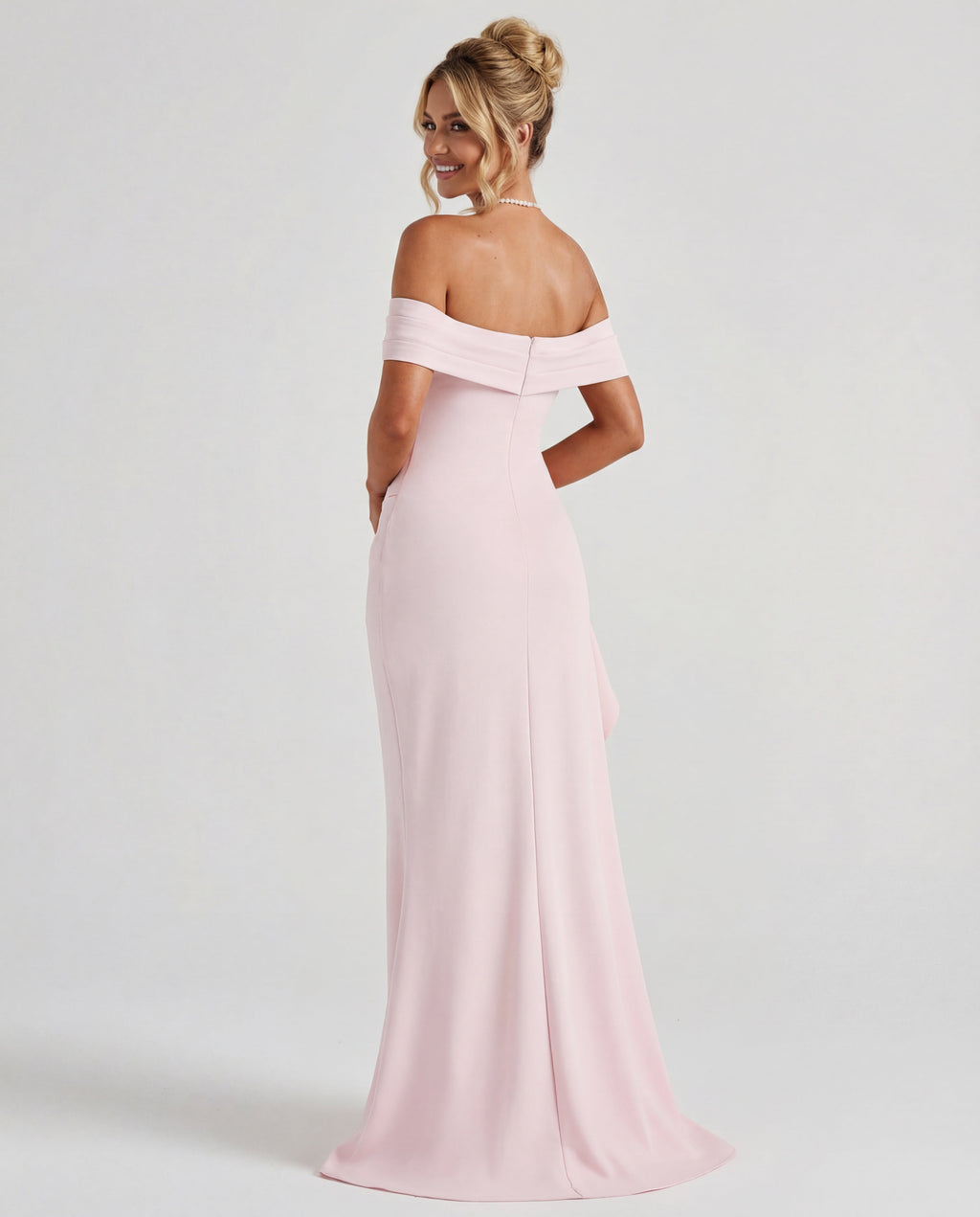 Off-Shoulder Ruched Maxi Dress | Bodycon Style for Evening Events