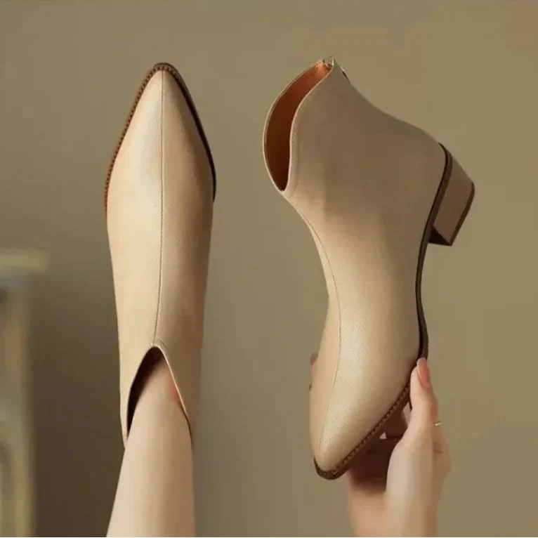 Leather Ankle Boots for Women - Classic Design for Everyday Wear