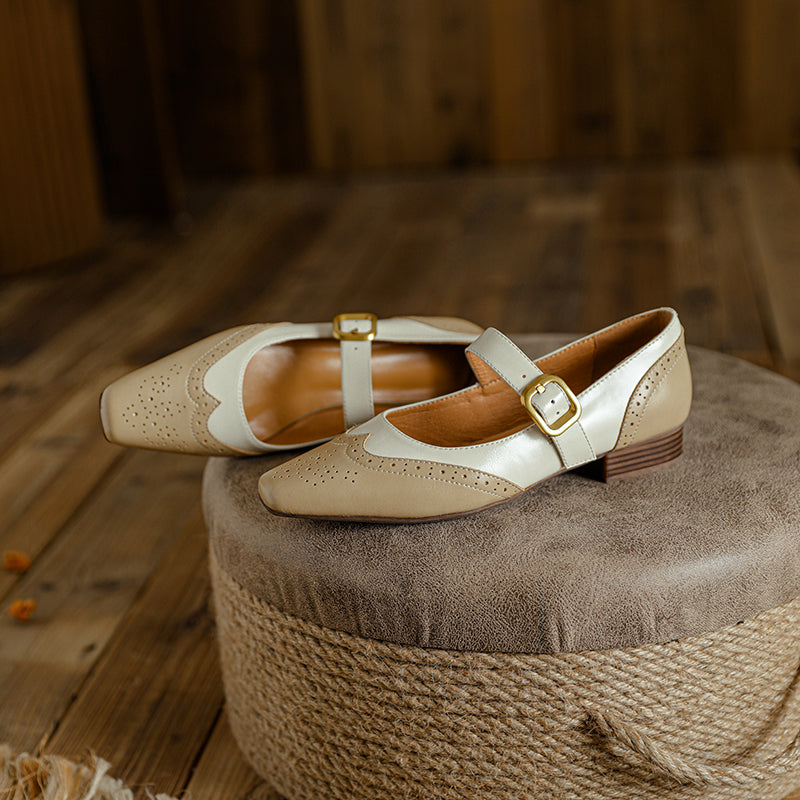 Genuine Leather Flat Shoes for Women - Comfortable Everyday Footwear