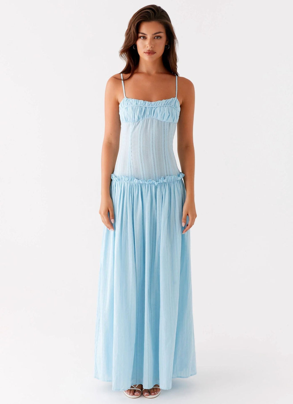 Color-Block Maxi Dress with Back Slip | Elegant Evening Wear for Women