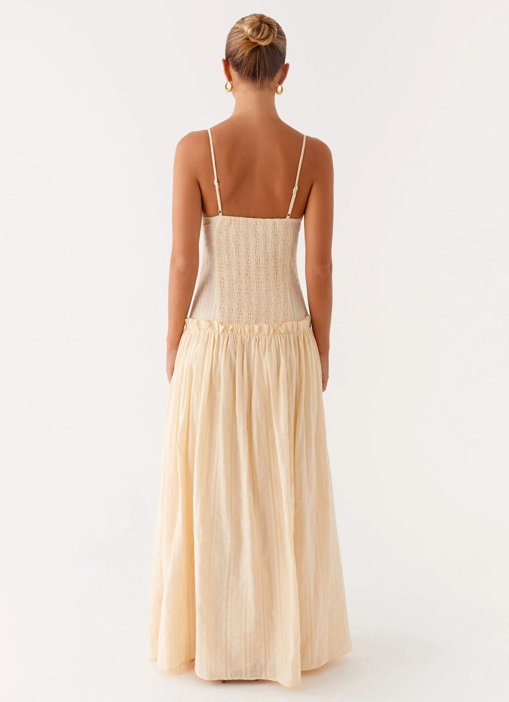 Color-Block Maxi Dress with Back Slip | Elegant Evening Wear for Women