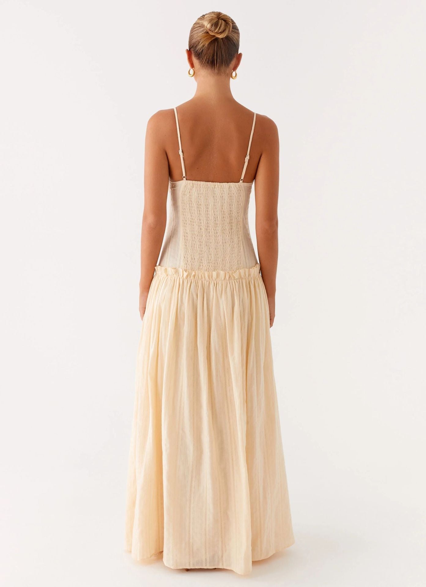 Color-Block Maxi Dress with Back Slip | Elegant Evening Wear for Women
