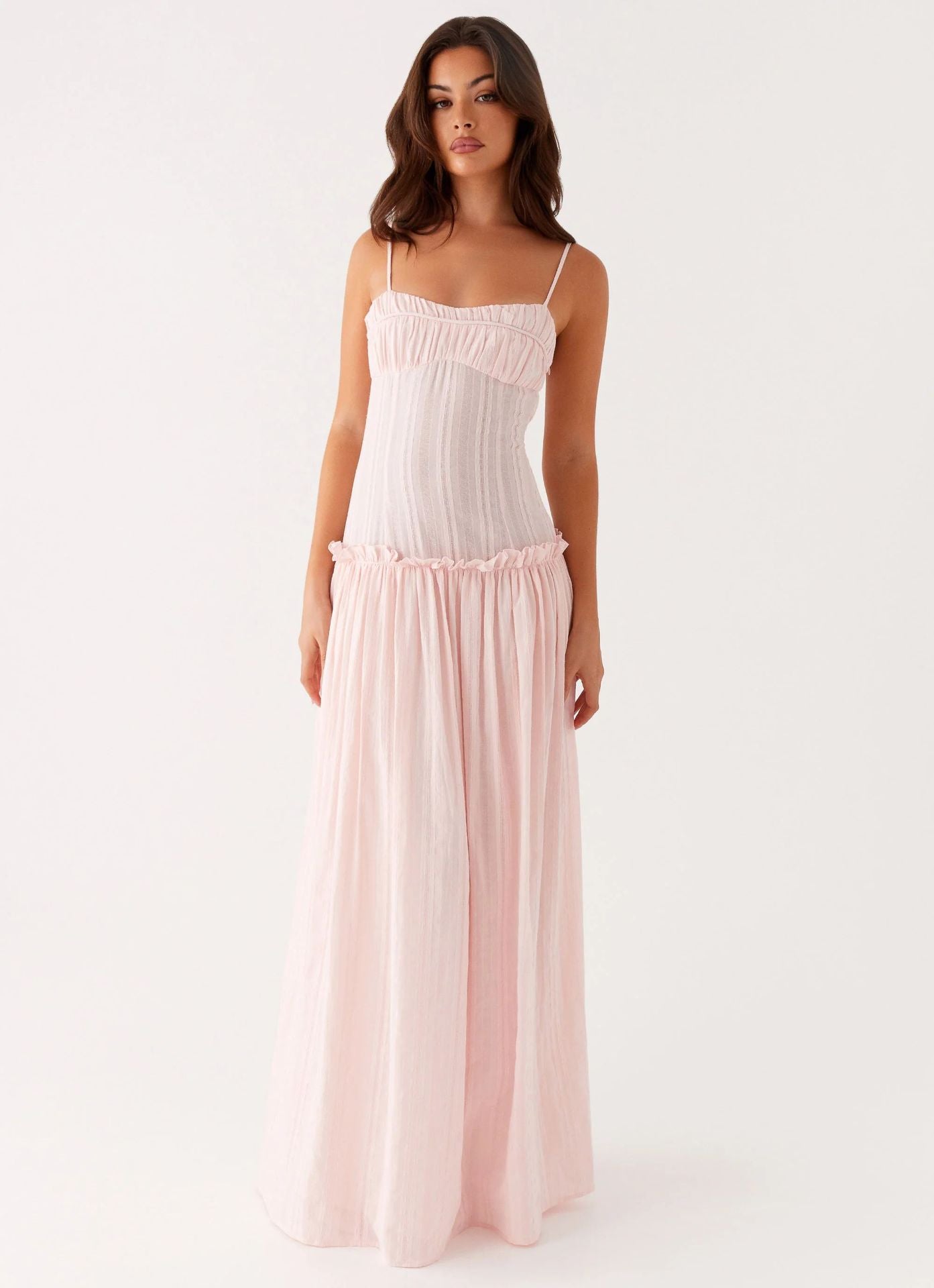 Color-Block Maxi Dress with Back Slip | Elegant Evening Wear for Women