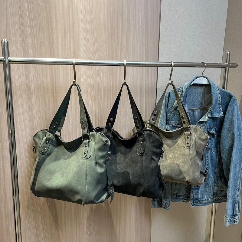 Vegan Suede Crossbody Tote Bag | Vintage Velvet Style for Everyday Use