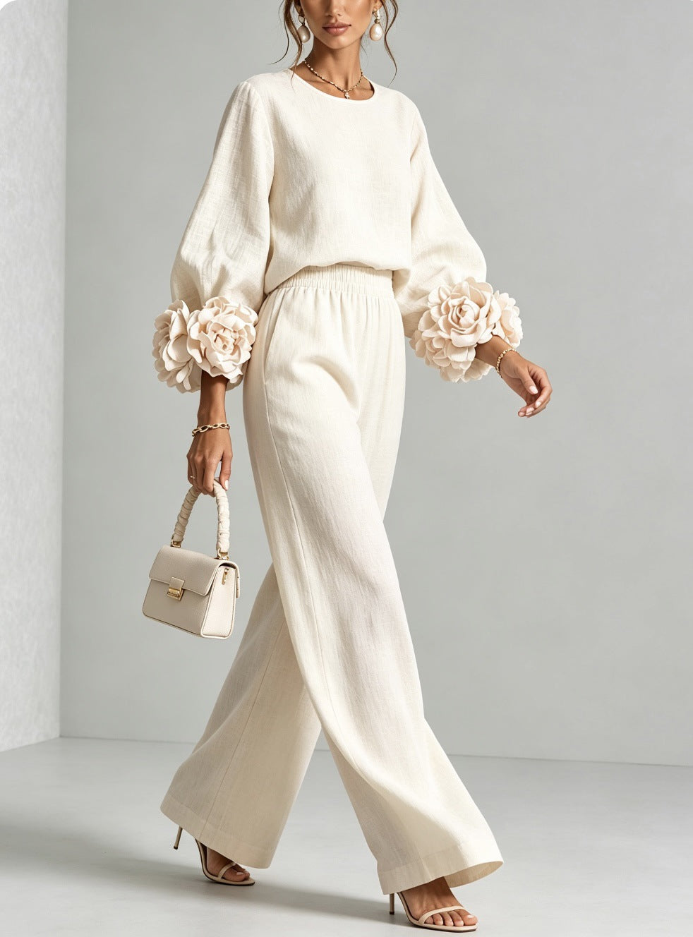 ROSALIE | FLORAL CUFF TWO-PIECE SET.