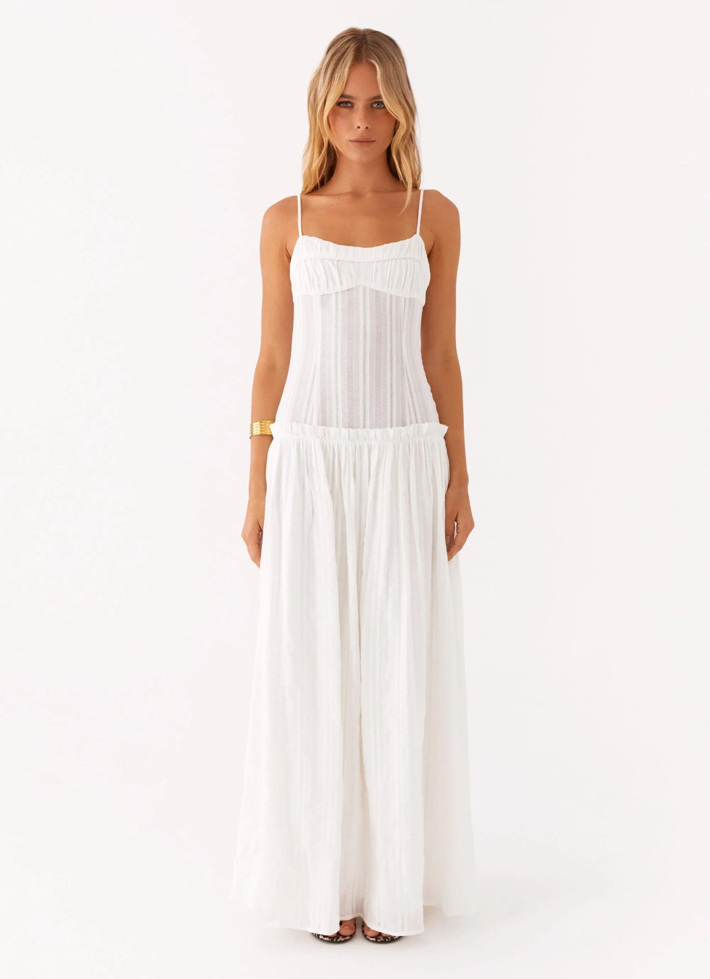 Color-Block Maxi Dress with Back Slip | Elegant Evening Wear for Women