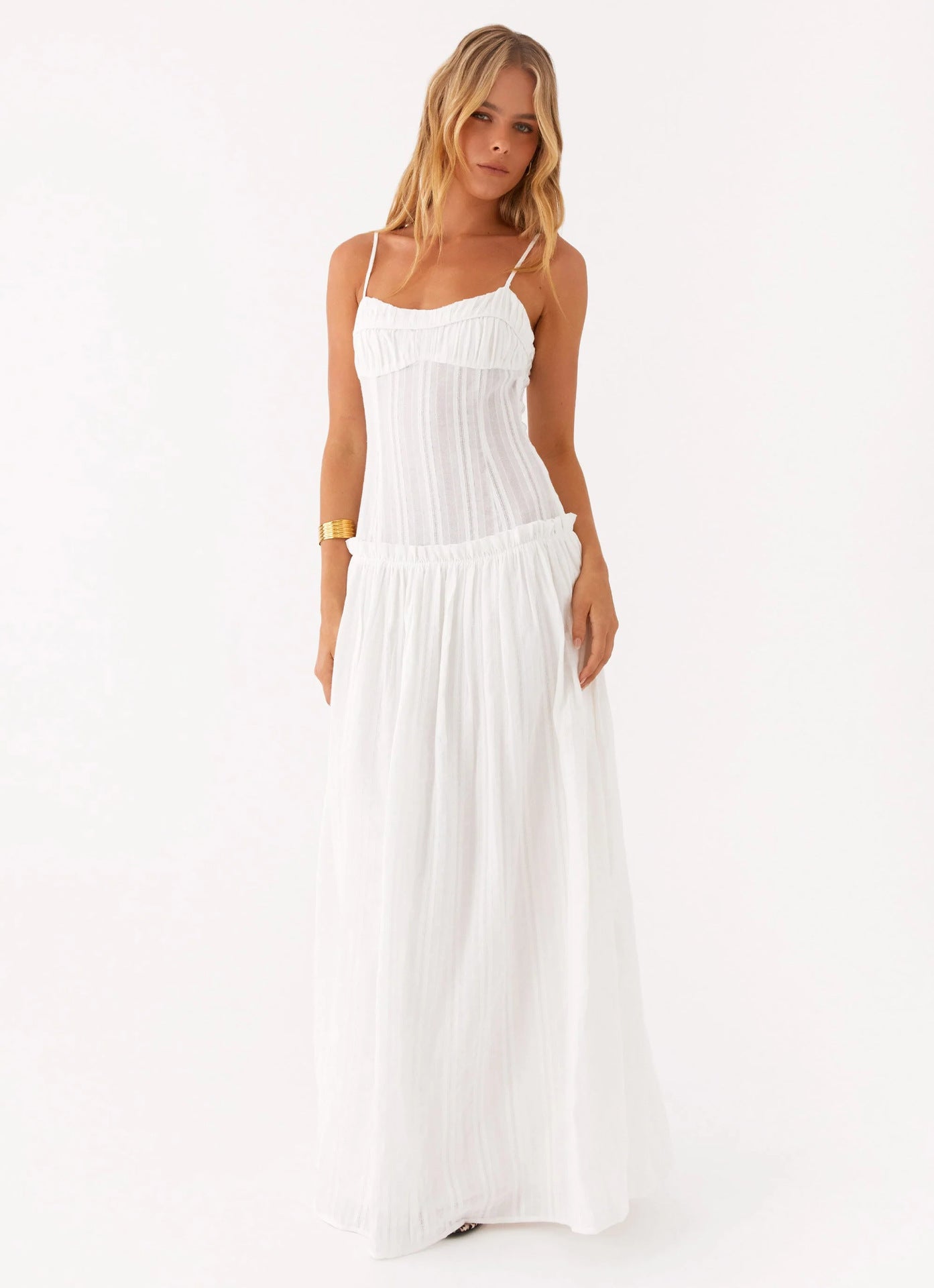 Color-Block Maxi Dress with Back Slip | Elegant Evening Wear for Women