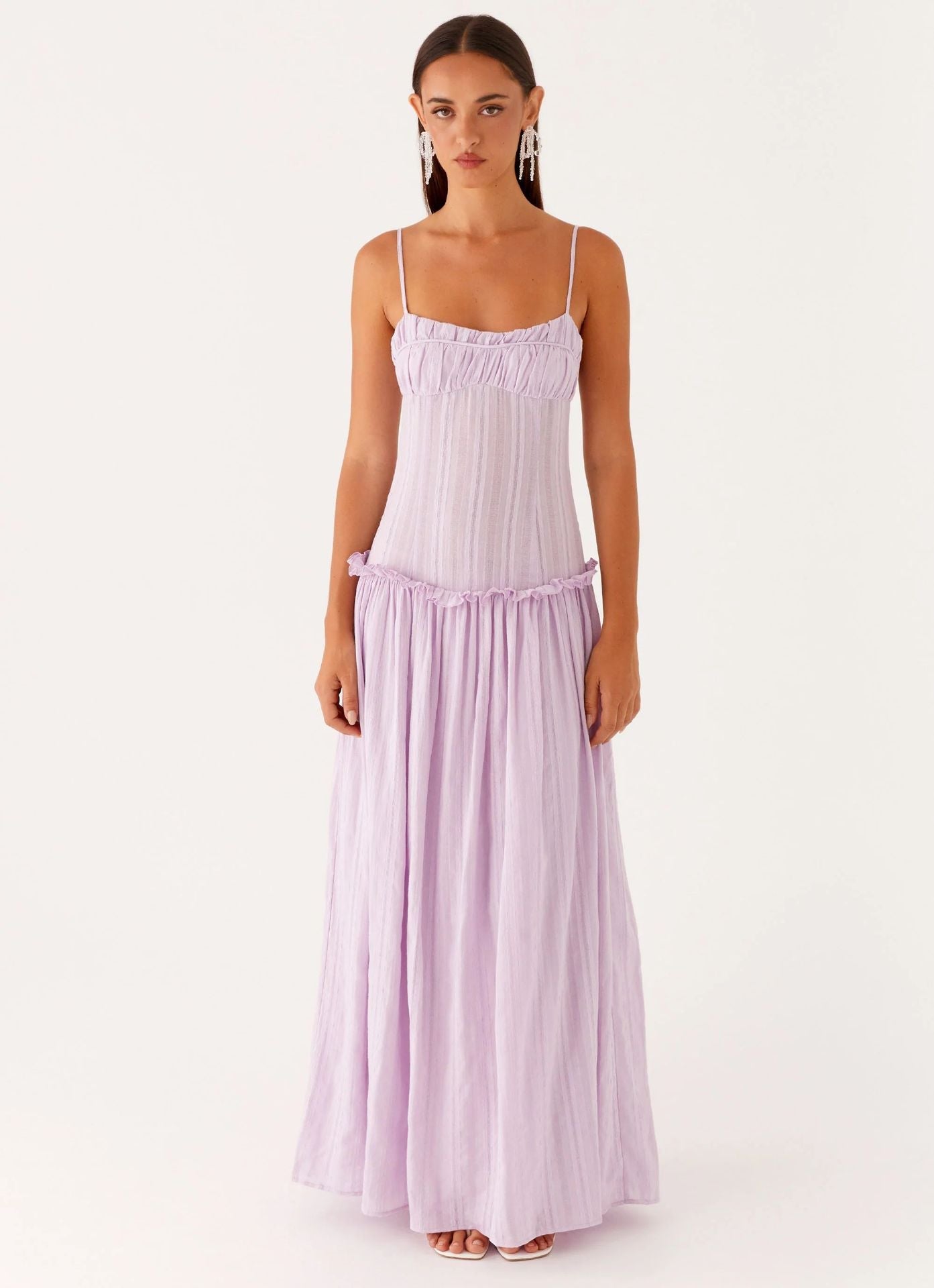 Color-Block Maxi Dress with Back Slip | Elegant Evening Wear for Women