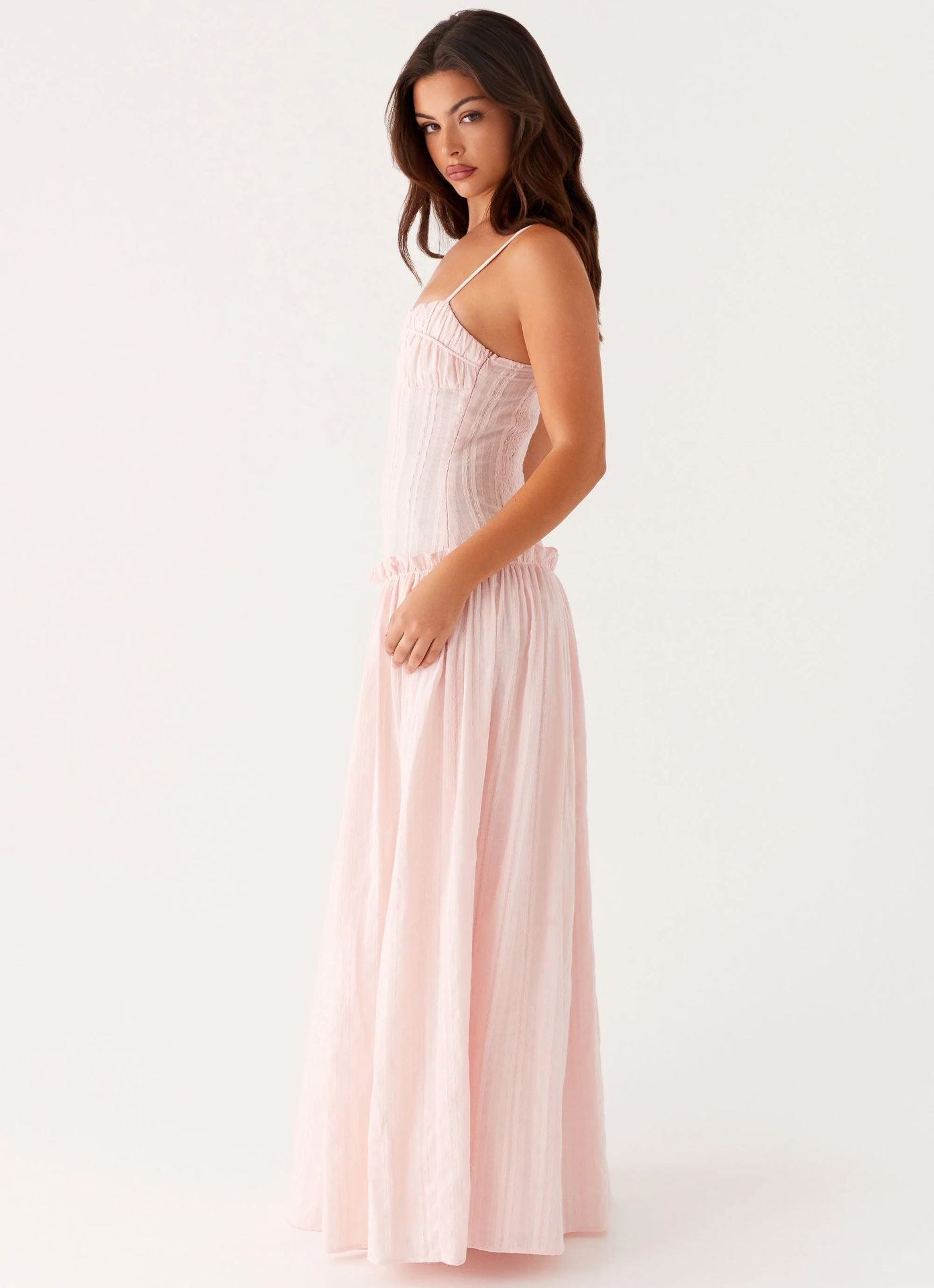 Color-Block Maxi Dress with Back Slip | Elegant Evening Wear for Women