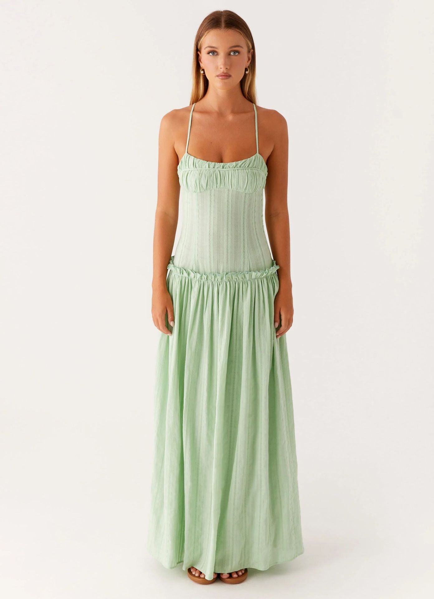 Color-Block Maxi Dress with Back Slip | Elegant Evening Wear for Women