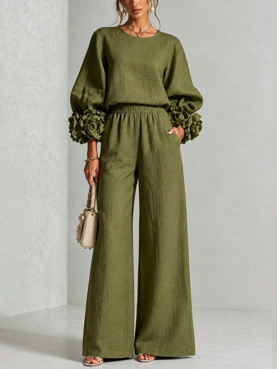 ROSALIE | FLORAL CUFF TWO-PIECE SET.