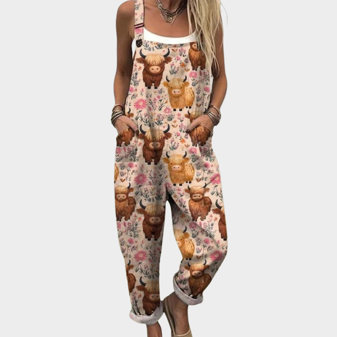 Painterly Multicolour Dungarees