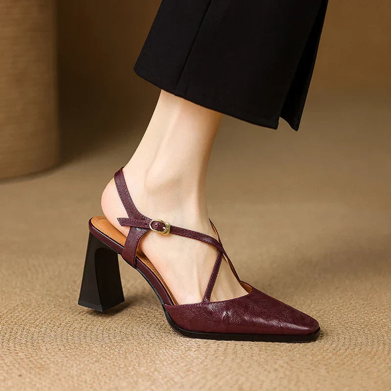 Genuine Leather Heels for Women - Classic Design for Formal and Casual Wear