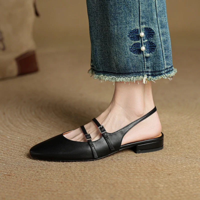 Leather Flats for Women - Comfortable Slip-On Design for Everyday Wear