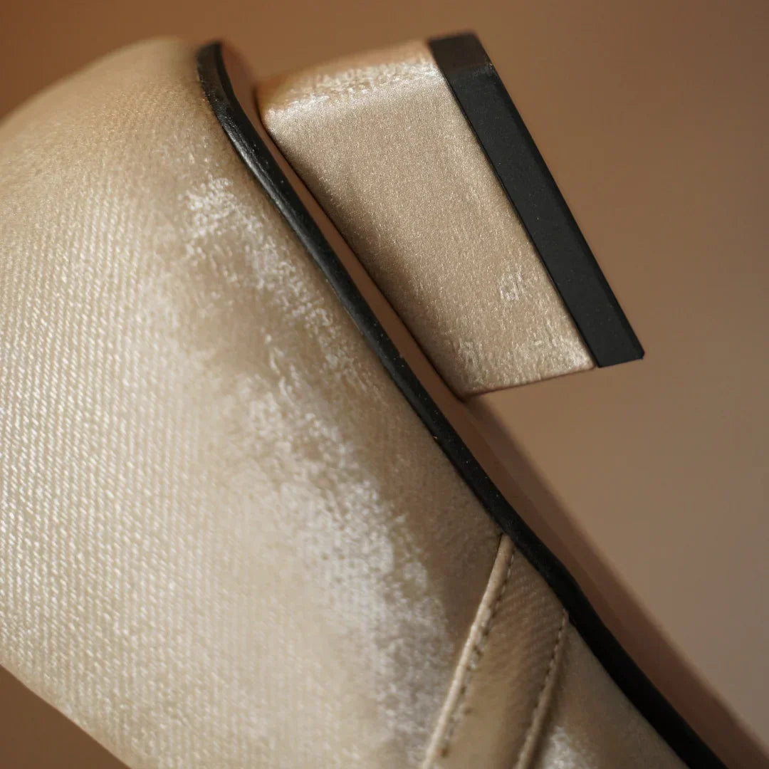 Velvet Heels for Women - Elegant Evening Footwear in Classic Black