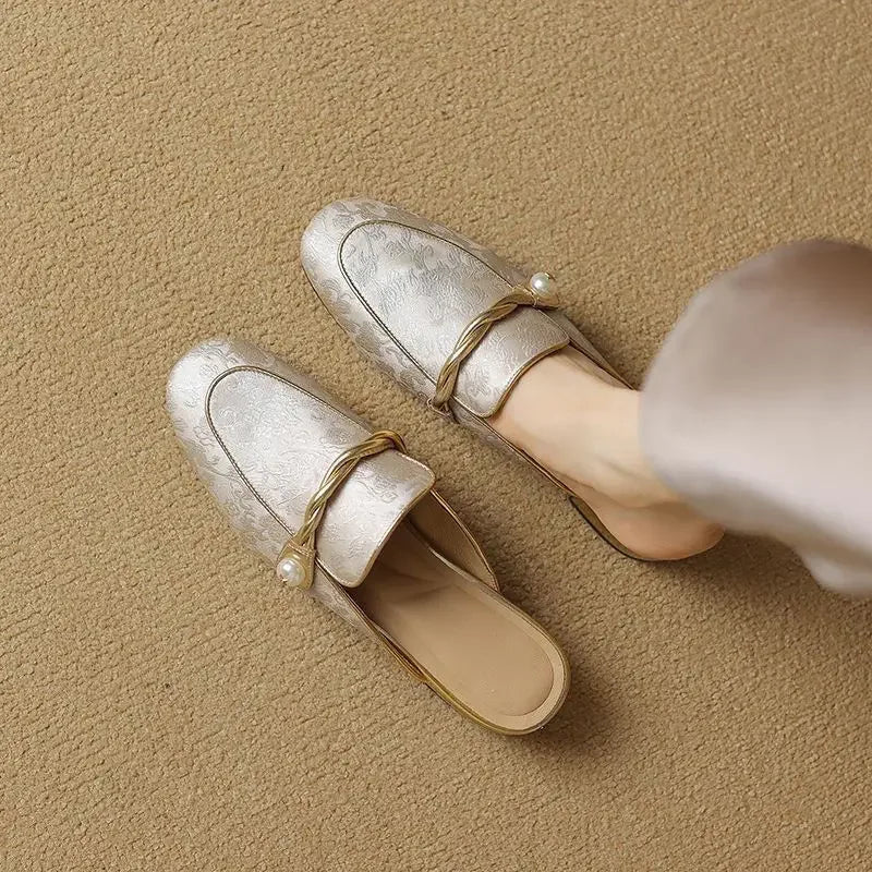 Jasmine Satin Mules for Women - Elegant Slip-On Shoes for Casual or Formal Wear