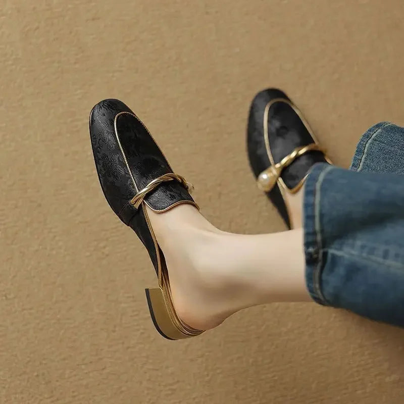 Jasmine Satin Mules for Women - Elegant Slip-On Shoes for Casual or Formal Wear
