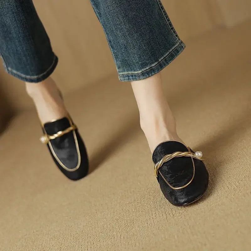 Jasmine Satin Mules for Women - Elegant Slip-On Shoes for Casual or Formal Wear