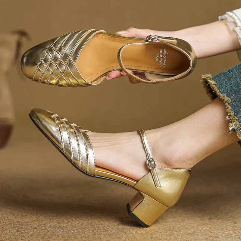 Genuine Leather Heels for Women - Classic Design for Formal and Casual Wear