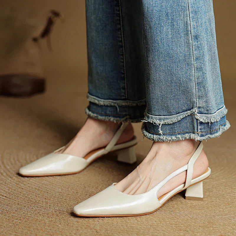 Genuine Leather Heels for Women - Classic Style for Formal and Casual Wear