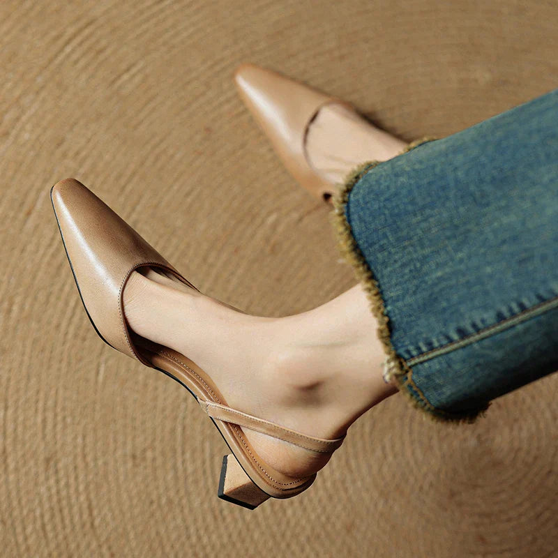 Genuine Leather Heels for Women - Classic Style for Formal and Casual Wear